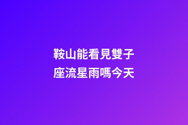 鞍山能看見雙子座流星雨嗎今天-第1張-星座運勢-玄機派