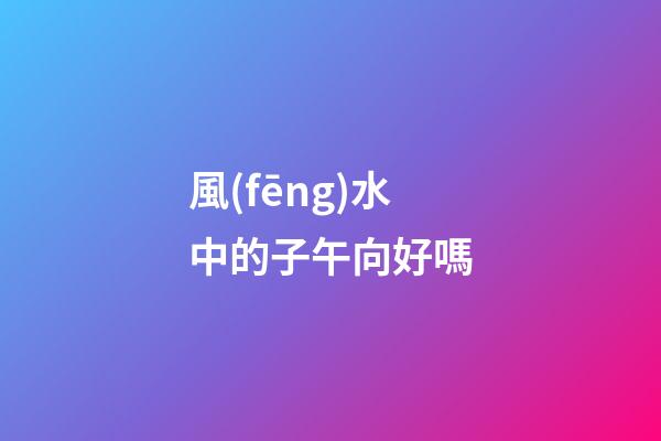 風(fēng)水中的子午向好嗎