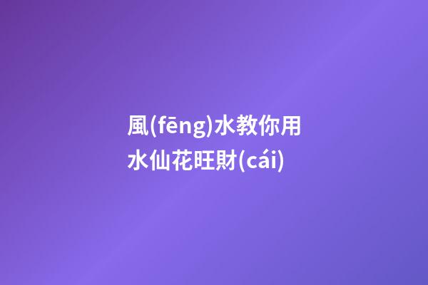 風(fēng)水教你用水仙花旺財(cái)
