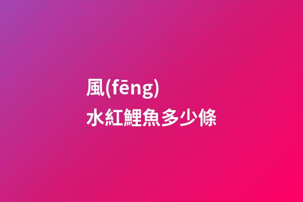 風(fēng)水紅鯉魚多少條