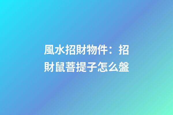 風水招財物件：招財鼠菩提子怎么盤