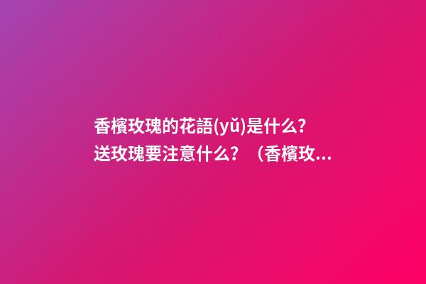 香檳玫瑰的花語(yǔ)是什么？送玫瑰要注意什么？（香檳玫瑰送朋友的花語(yǔ)是什么?）