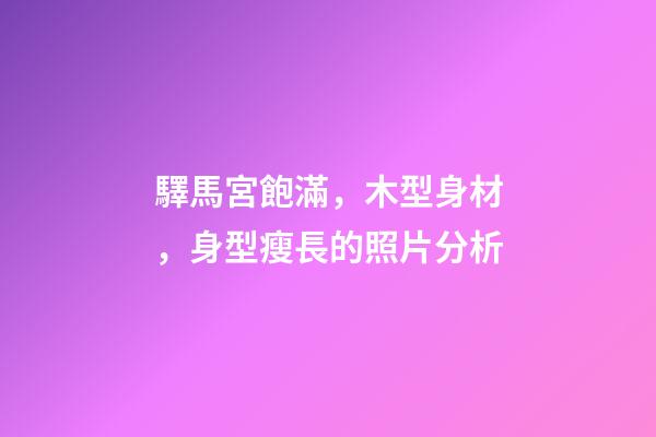 驛馬宮飽滿，木型身材，身型瘦長的照片分析