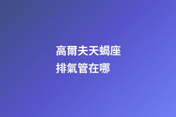 高爾夫天蝎座排氣管在哪
