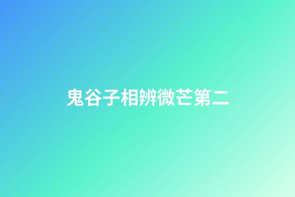 鬼谷子相辨微芒第二