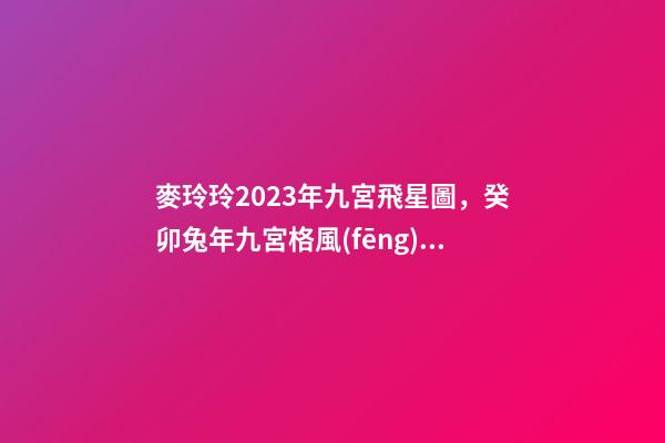 麥玲玲2023年九宮飛星圖，癸卯兔年九宮格風(fēng)水方位圖解