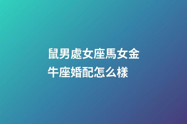 鼠男處女座馬女金牛座婚配怎么樣-第1張-星座運勢-玄機派