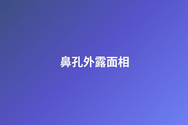 鼻孔外露面相