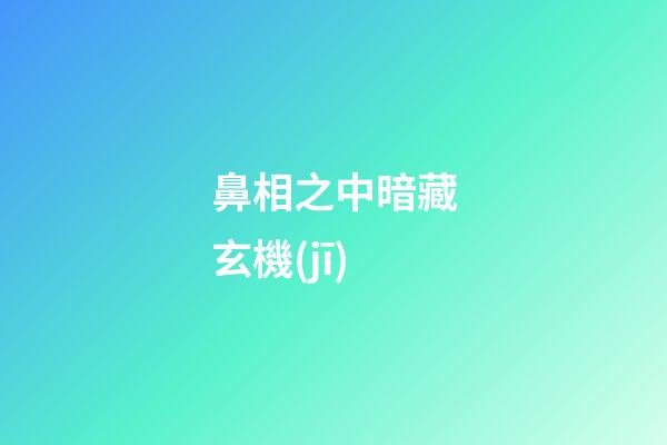 鼻相之中暗藏玄機(jī)