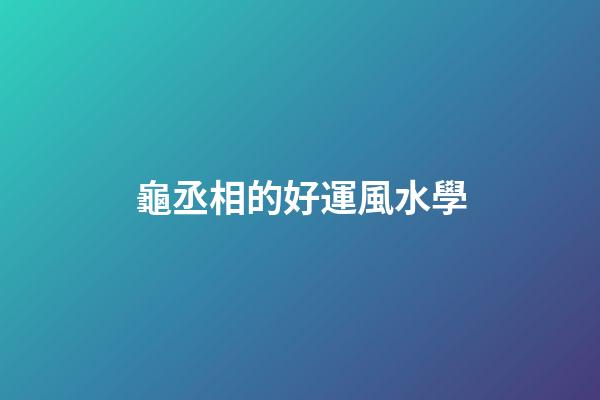 龜丞相的好運風水學